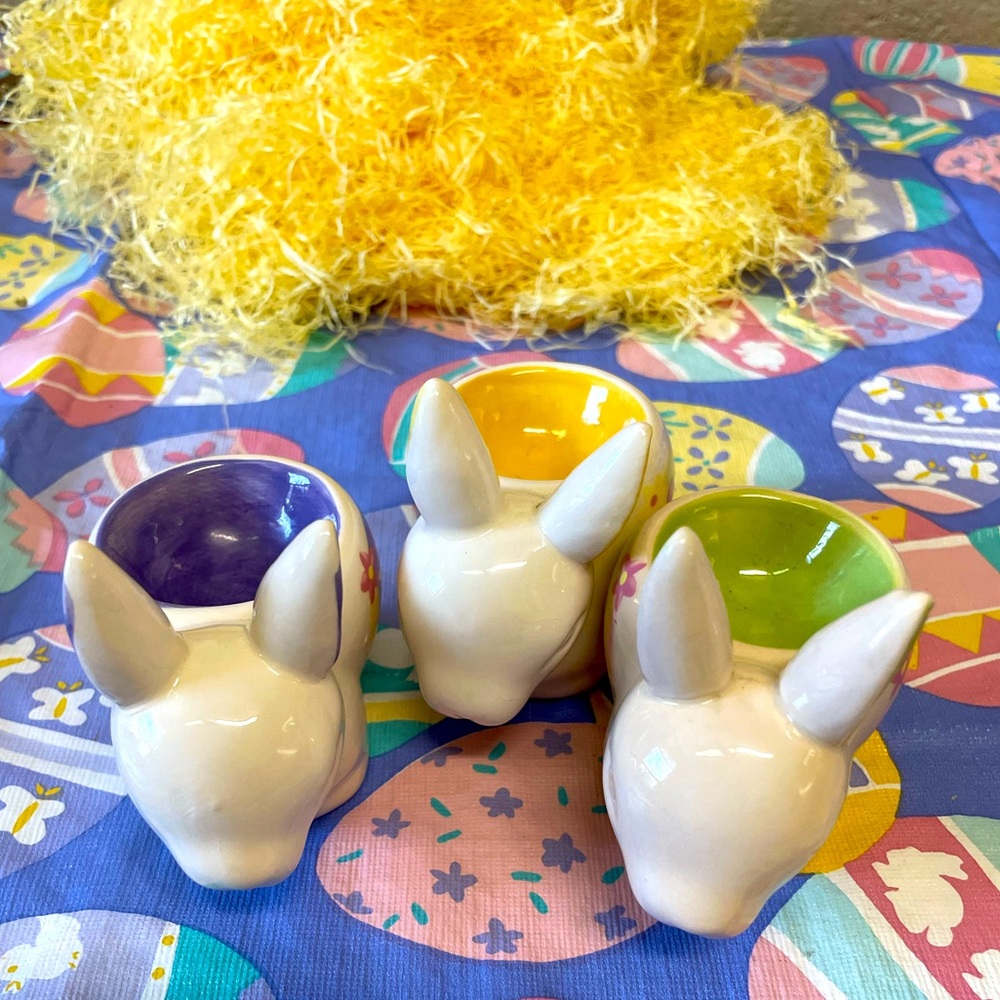 Three Pflatzgraff Easter Bunny Egg Holders